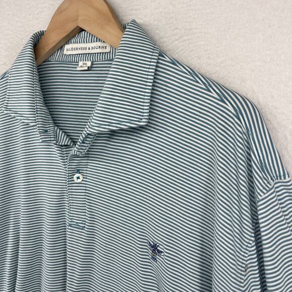 BEDFORD GOLF TENNIS CLUB Shirt Mens 2XL HOLDERNESS BOURNE Golf Polo Striped Gray - Picture 1 of 14